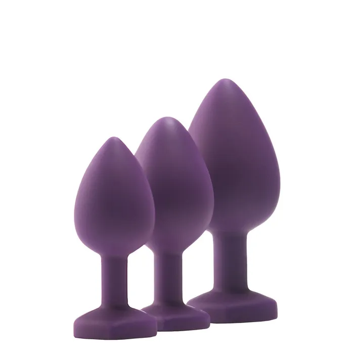Dream Toys Anal Set of 3 pcs Flirts purple heart silicone anal dilators