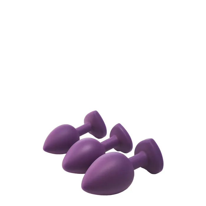 Dream Toys Anal Set of 3 pcs Flirts purple heart silicone anal dilators