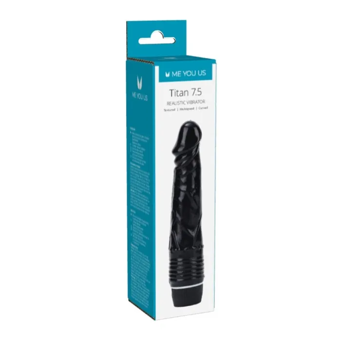 Me You Us Vibrators Me You Us Titan 75 Realistic Black Vibrator