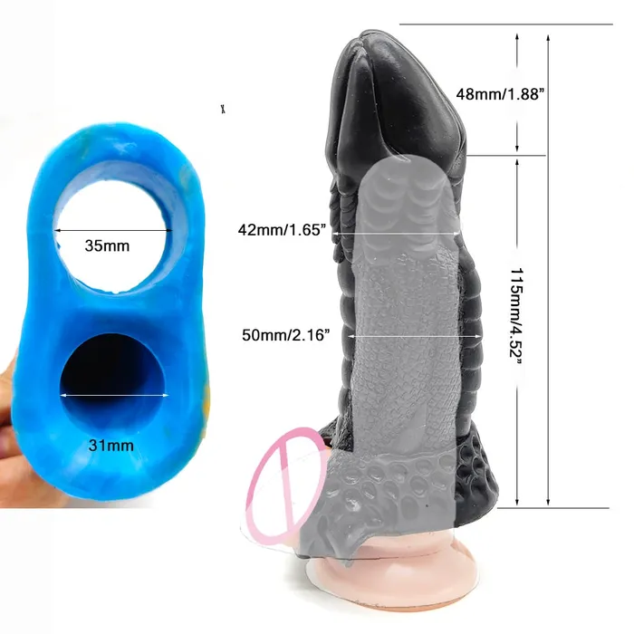 Own Pleasures Male Sex Toys Penis Sleeve Extender Delay Ejaculation Aid