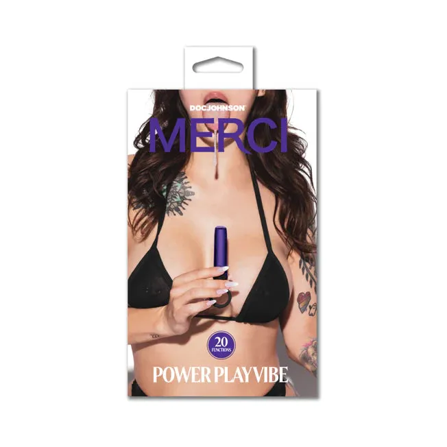 Merci Power Play Vibe With Grip Ring Doc Johnson Male Sex Toys
