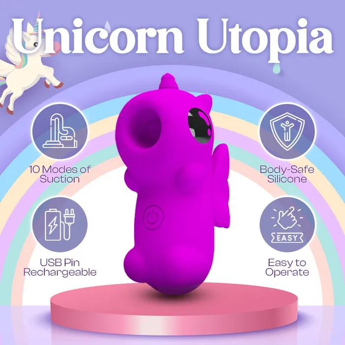 FRISKY BUSINESS SG Female Sex Toys Unicorn Utopia Finger Vibration with Oral Suction