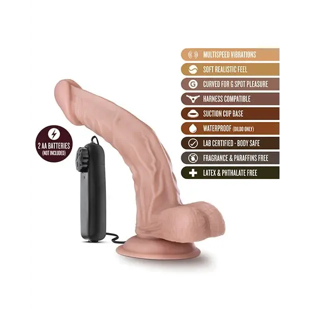 Blush Dildos Blush Dr Skin Dr Sean Realistic 8 in Vibrating Dildo with Balls Suction Cup Beige Blush Dildos Blush Dr Skin Dr Sean Realistic 8 in Vibrating Dildo with Balls Suction Cup Beige