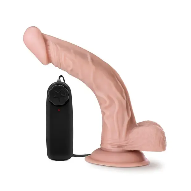 Blush Dildos Blush Dr Skin Dr Sean Realistic 8 in Vibrating Dildo with Balls Suction Cup Beige Blush Dildos Blush Dr Skin Dr Sean Realistic 8 in Vibrating Dildo with Balls Suction Cup Beige