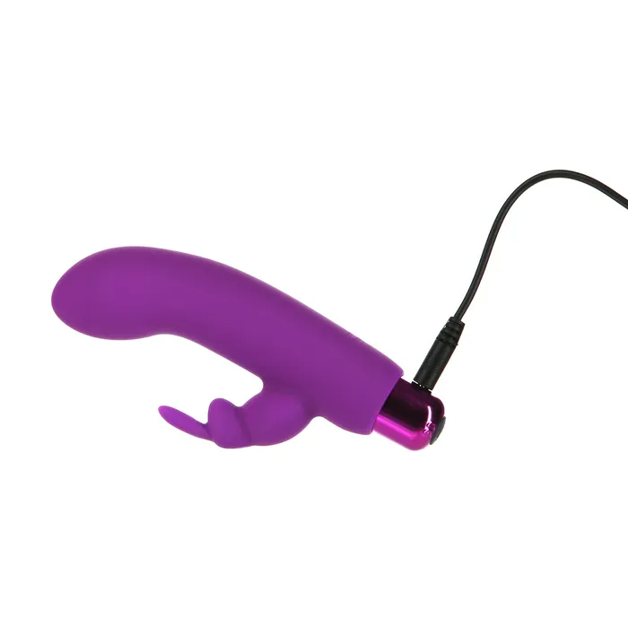 PowerBullet Female Sex Toys PowerBullet Alices Bunny Rechargeable Bullet with Removable Rabbit Sleeve Purple