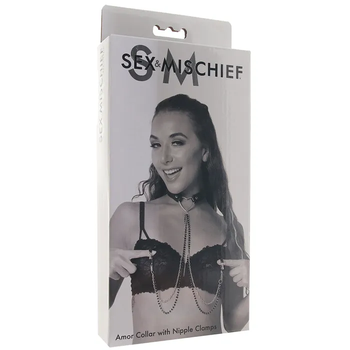 Sex Mischief Amor Collar with Nipple Clamps Sportsheets Couples Sex Mischief Amor Collar with Nipple Clamps Sportsheets Couples