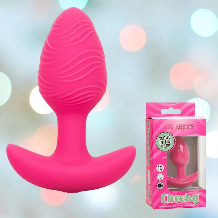 CalExotics Anal Cheeky Vibrating GlowInTheDark Butt Plug