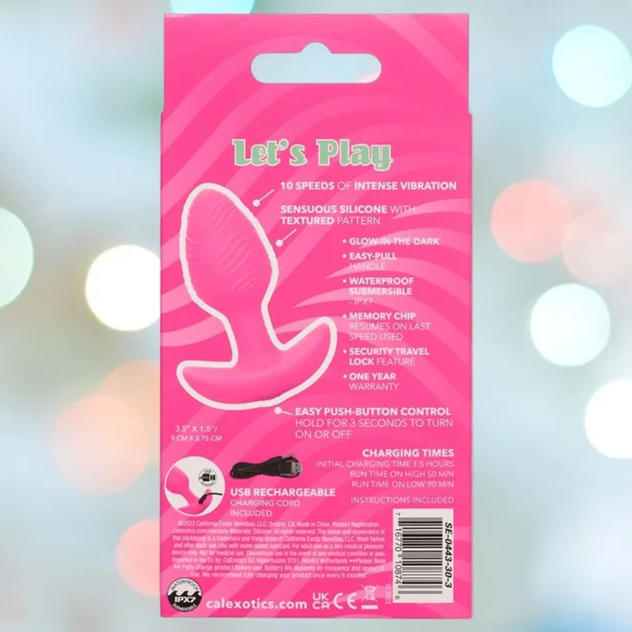 CalExotics Anal Cheeky Vibrating GlowInTheDark Butt Plug