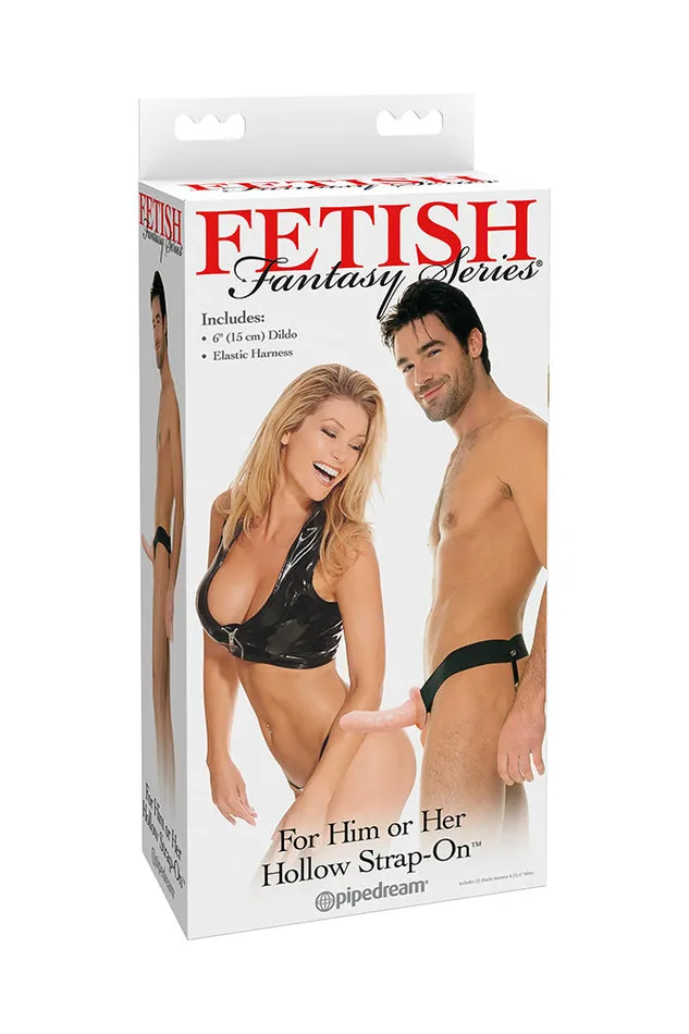 Pipedream Pipedream Fetish Fantasy Unisex Hollow StrapOn Beige Female Sex Toys