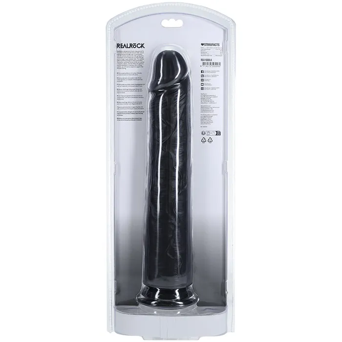 Shots Real Rock Realistic Straight Dildo 13 Inch Black Shots Toys Dildos