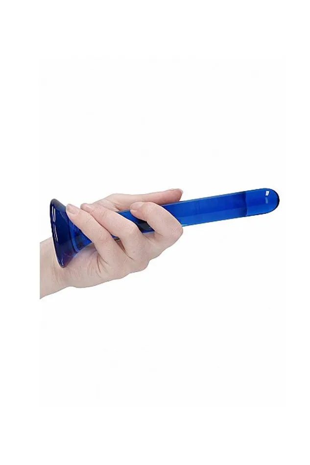 Shots Toys Chrystalino Tower Glass Wand Blue Shots Toys Vibrators