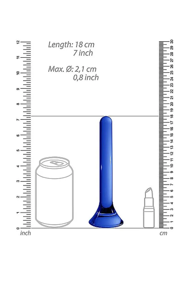 Shots Toys Chrystalino Tower Glass Wand Blue Shots Toys Vibrators