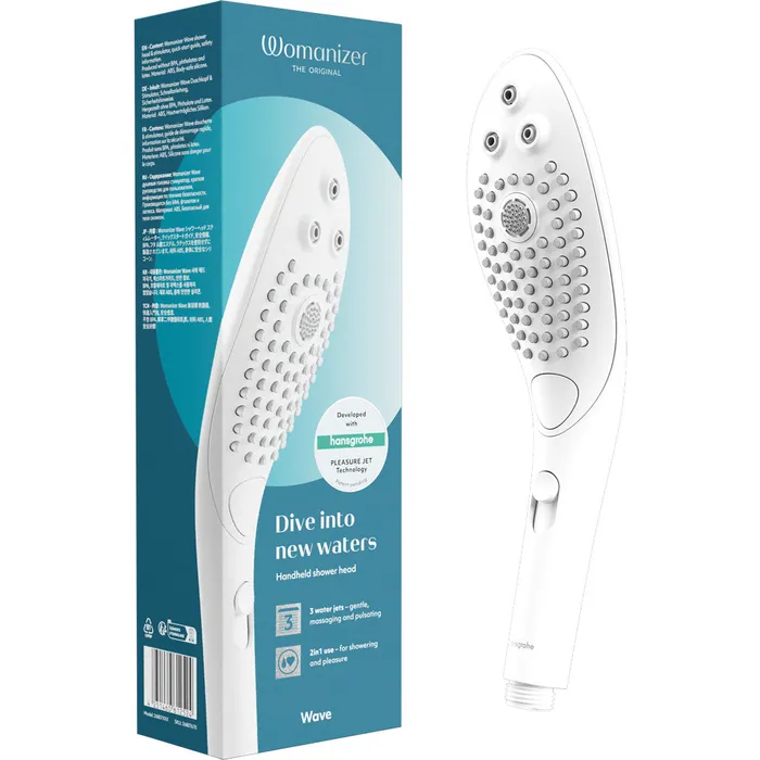 Womanizer Wave 2in1 Pleasure Stimulation Shower Head White WOMANIZER Female Sex Toys