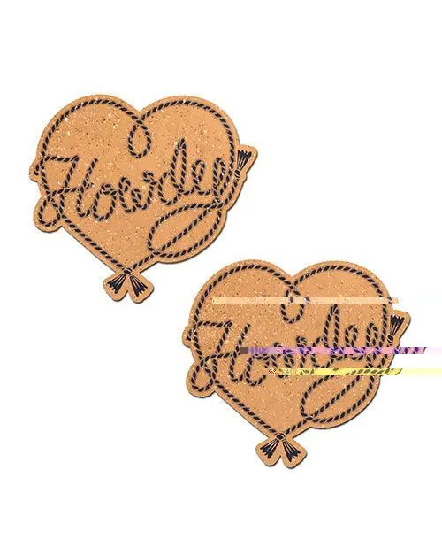 Anal Pastease Pastease Howdy Rope Heart Tan Os