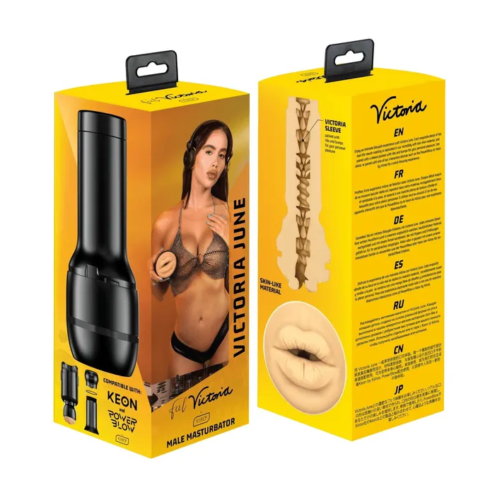 Kiiroo Feel Victoria June Mouth Masturbator Beige Kiiroo Male Sex Toys