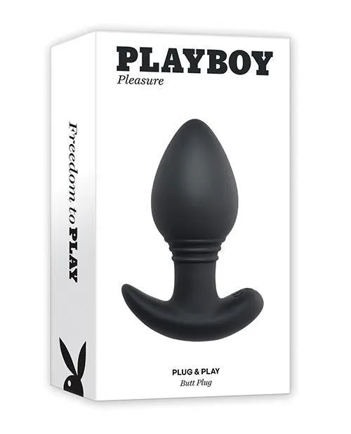 Playboy Pleasure Plug Play Butt Plug Navy Evolved Novelties INC Anal