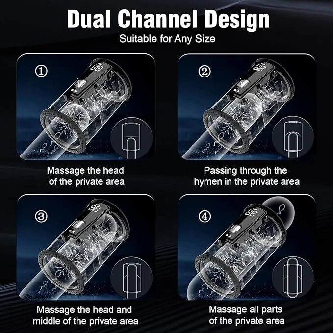 propinkup Male Sex Toys OpenEnded 12 Vibrating Modes Automatic Male Masturbator Sex Toys for Men