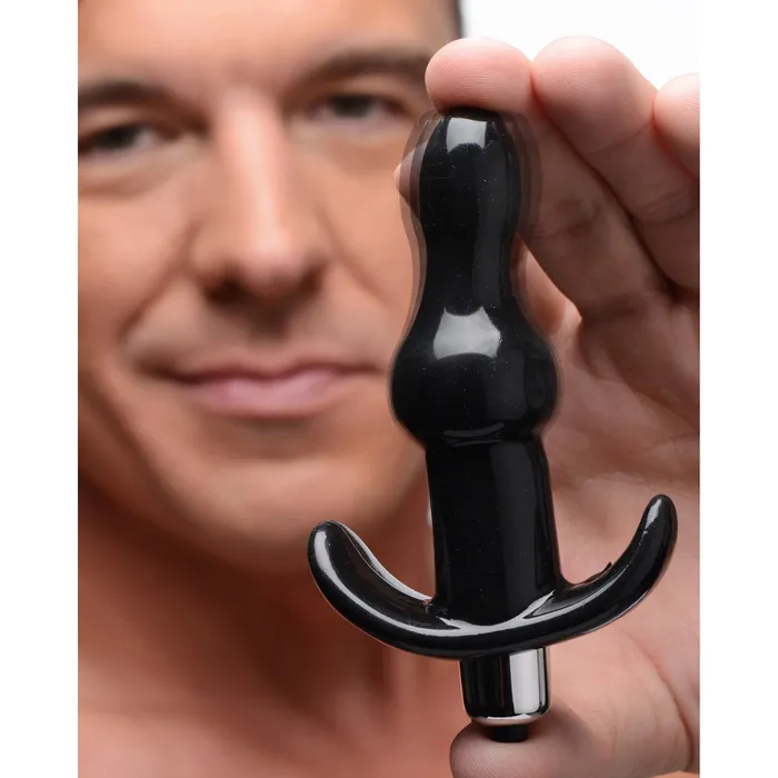 Bumpy Vibrating Anal Plug Black Frisky Anal