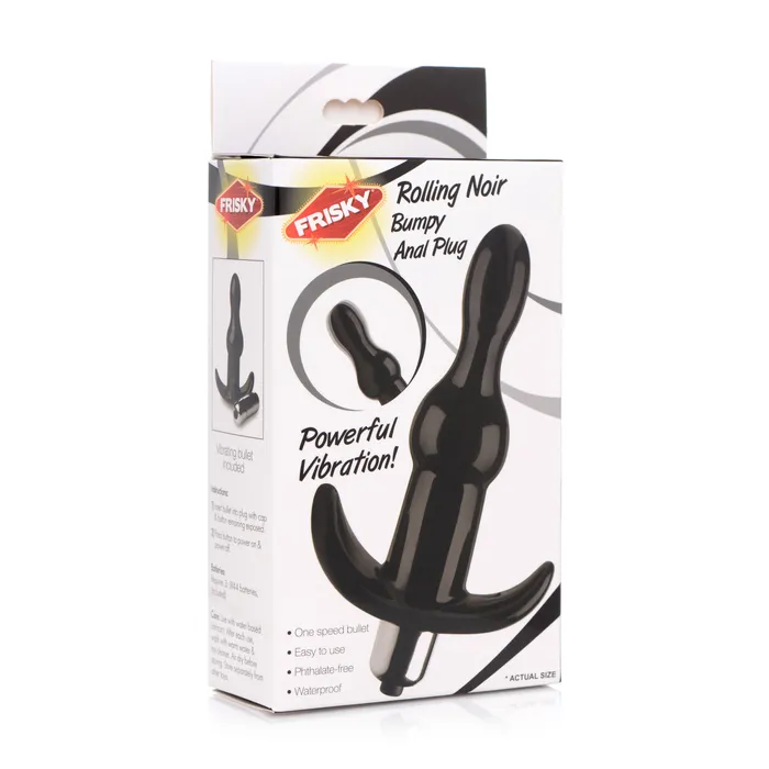 Bumpy Vibrating Anal Plug Black Frisky Anal