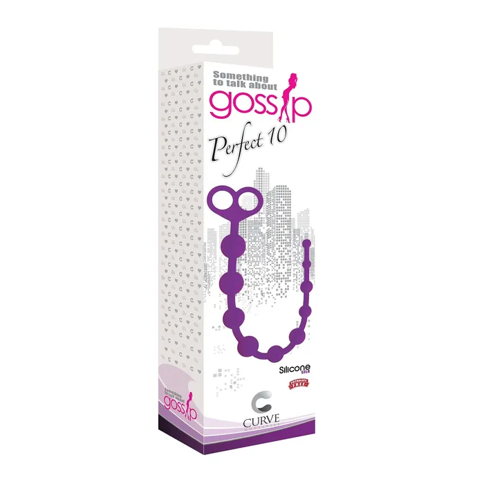 Gossip Anal Perfect 10 Silicone Anal Beads Purple