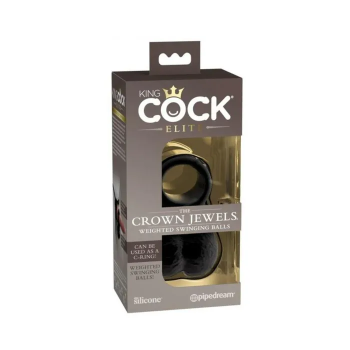 King Cock Elite The Crown Jewels Swinging Balls Weighted Cring Pipedream Dildos