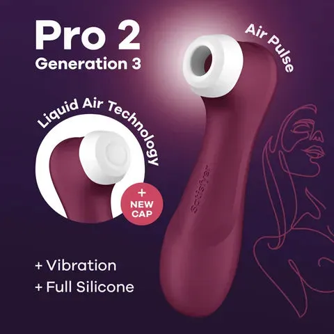 Vibrators Satisfyer Satisfyer Pro 2 Generation 3 Vibrator Wine Red