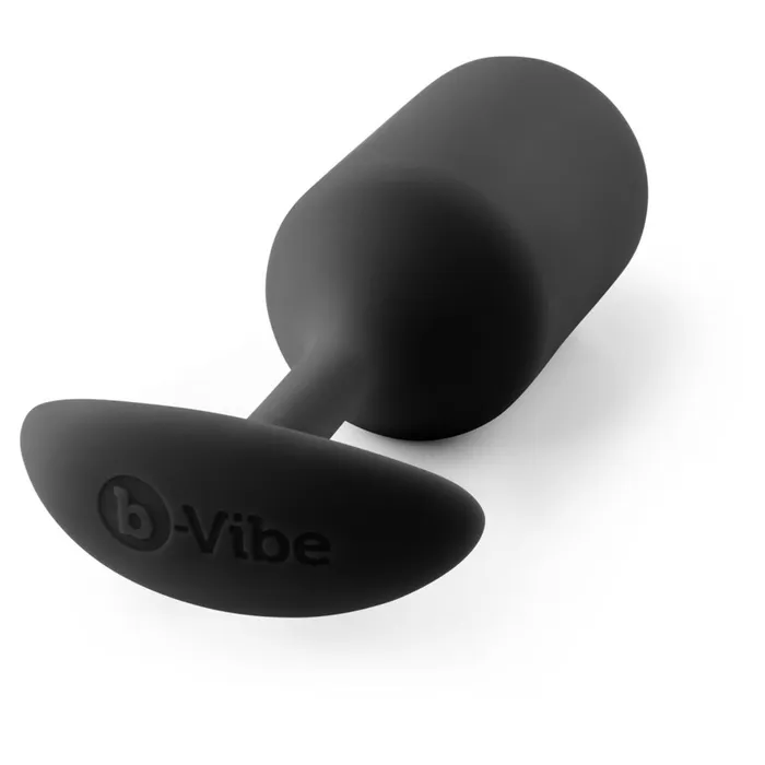 bVibe Snug Plug 3 Weighted Silicone Butt Plug Black bVibe Anal