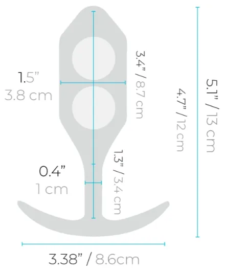 bVibe Snug Plug 3 Weighted Silicone Butt Plug Black bVibe Anal