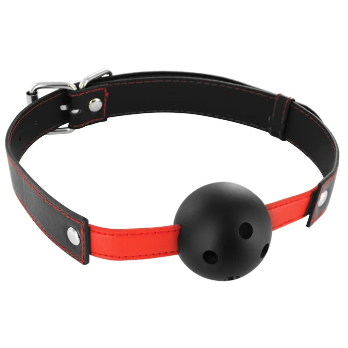 Frisky Anal Frisky Subdue Me Breathable Ball Gag Black Red