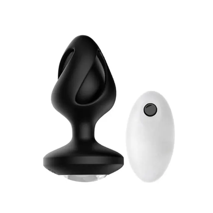 Inyarose Male Sex Toys Hollow Remote Control Vibrating Anal Plug