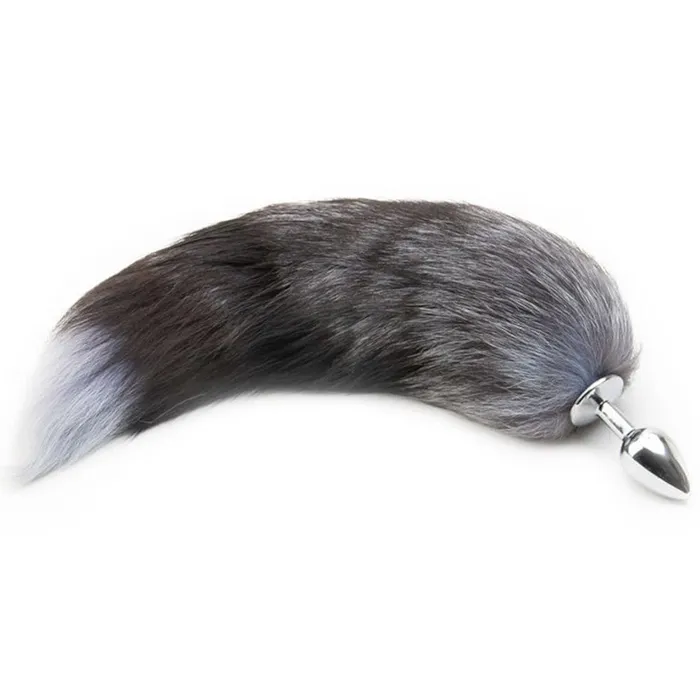 Love Plugs Anal Grey Fox Metal Tail Plug 18