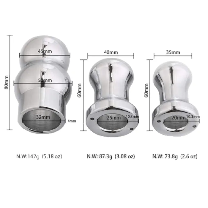 Love Plugs Male Sex Toys Hollow Alloy Dilator Plug