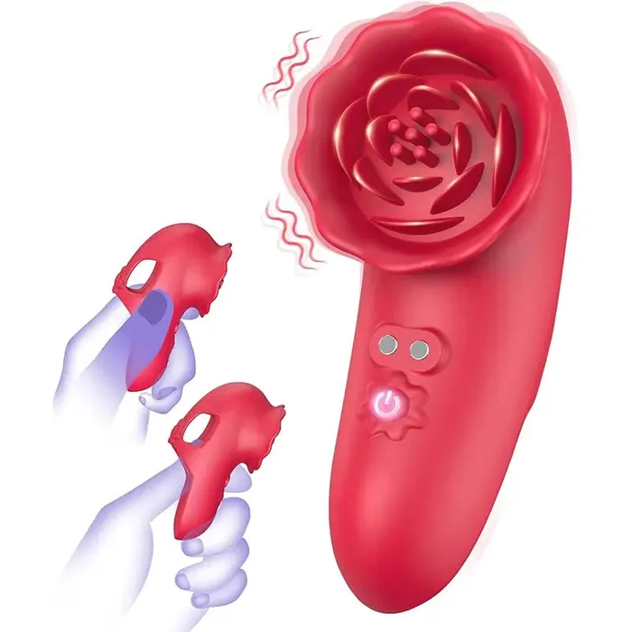 Male Sex Toys Inyarose Fingertip Rose Ring Massage Masturbator