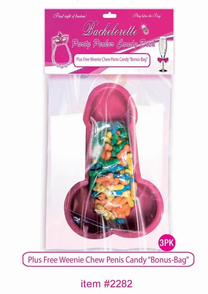 Bachelorette Male Sex Toys Pecker Party Candy Dish with Candy