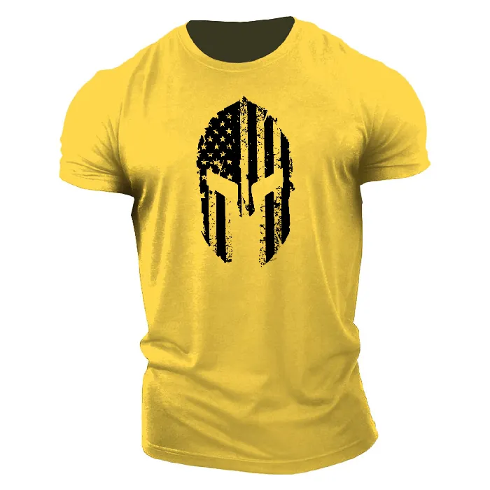 cj Mens American Flag Helmet Fitness Short Sleeve Cotton Gym Tshirt Male Sex Toys cj Mens American Flag Helmet Fitness Short Sleeve Cotton Gym Tshirt Male Sex Toys