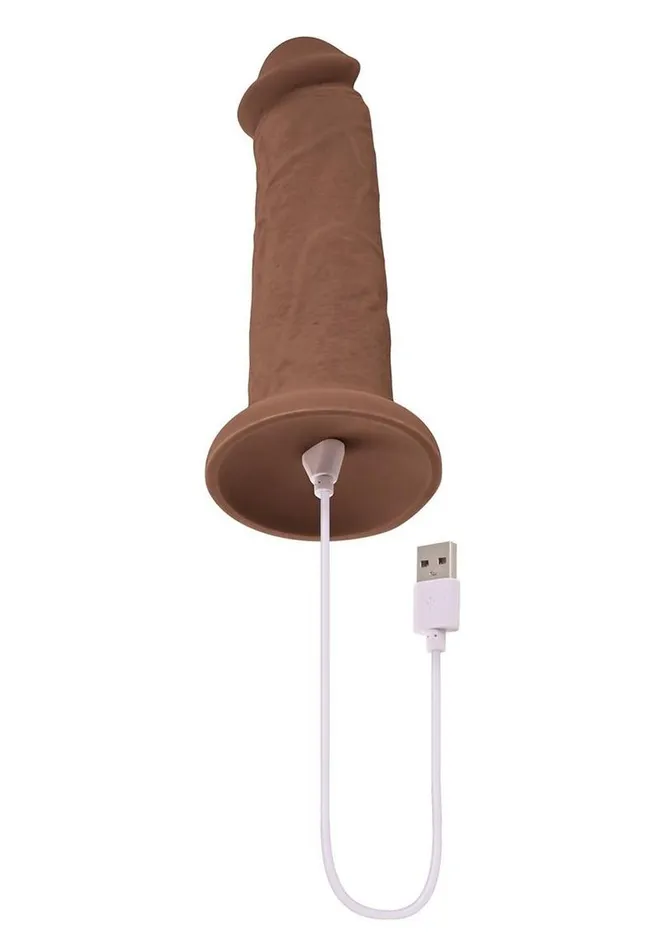 Evolved Female Sex Toys Girthy Vibrating Rechargeable Silicone Dildo