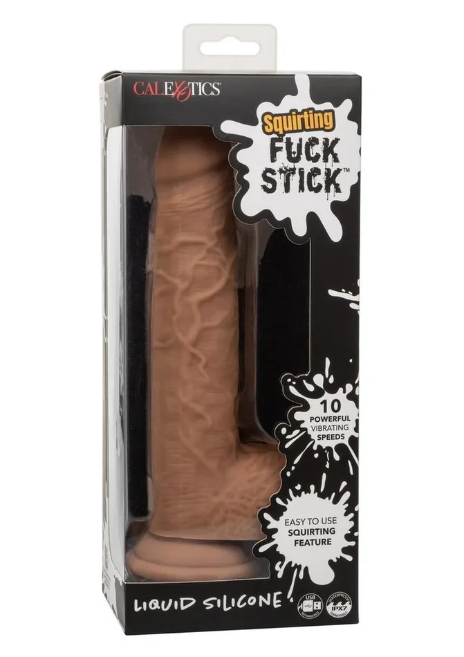 Female Sex Toys Squirting Fuck Stick Rechargeable Silicone Realistic Dong with Suction Cup Fuck Stick