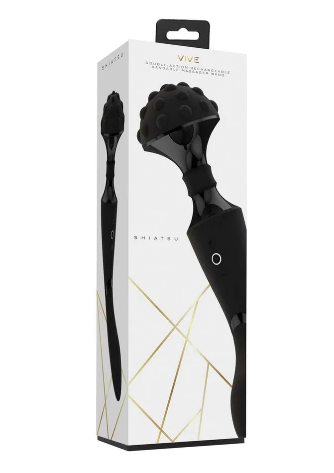 Female Sex Toys Vive by Shots Vive Shiatsu Rechargeable Silicone Bendable Massager Wand