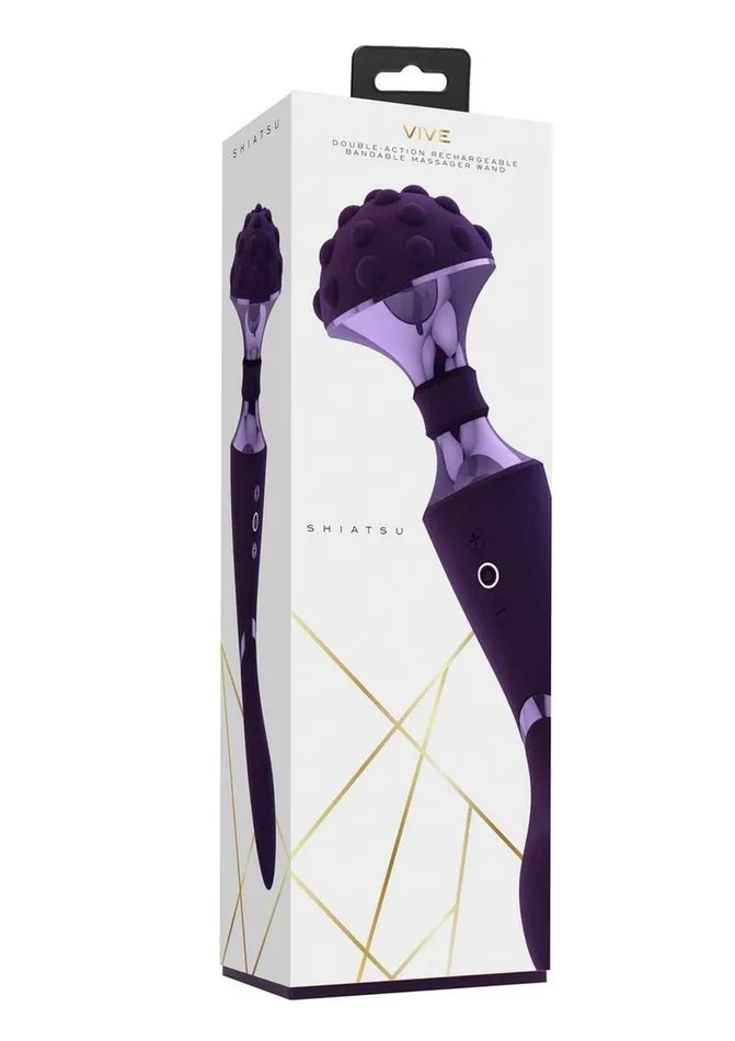 Female Sex Toys Vive by Shots Vive Shiatsu Rechargeable Silicone Bendable Massager Wand