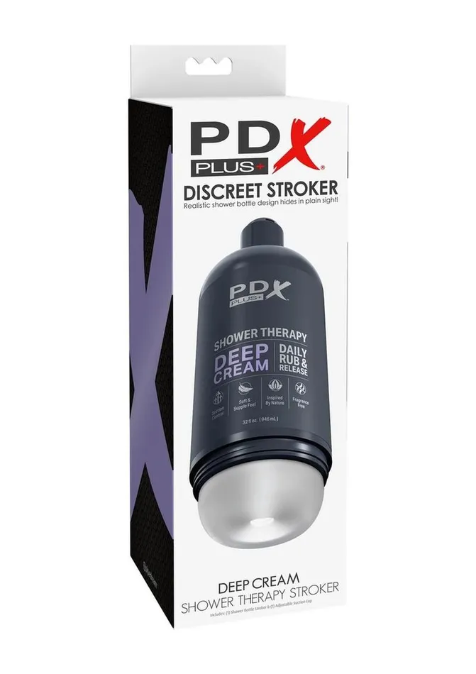 PDX Plus Male Sex Toys Pdx Plus Shower Therapy Deep Cream Discreet Stroker Frosted