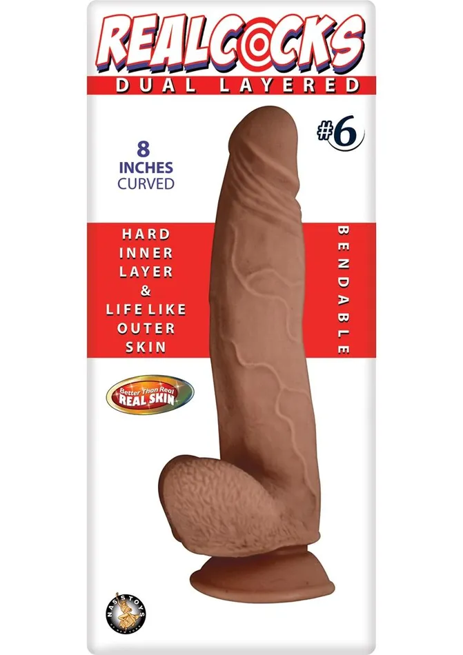 Realcocks Dildos Realcocks Dual Layered 6 Bendable Dildo Curved Realcocks Dildos Realcocks Dual Layered 6 Bendable Dildo Curved